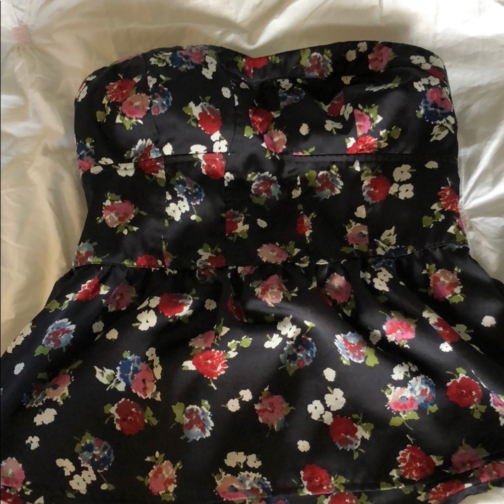 Floral Strapless Peplum American Eagle